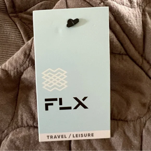 Women's FLX Cropped Quilted Jacket NWT Size XS Truffle - Picture 10 of 15